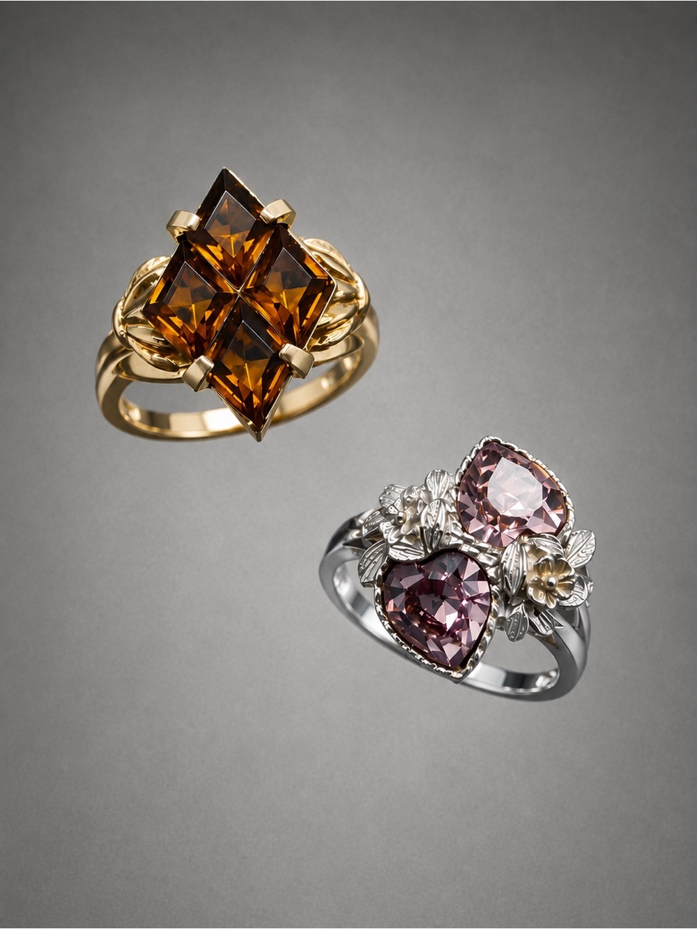 Sarah Coventry Rings Vintage both size 8